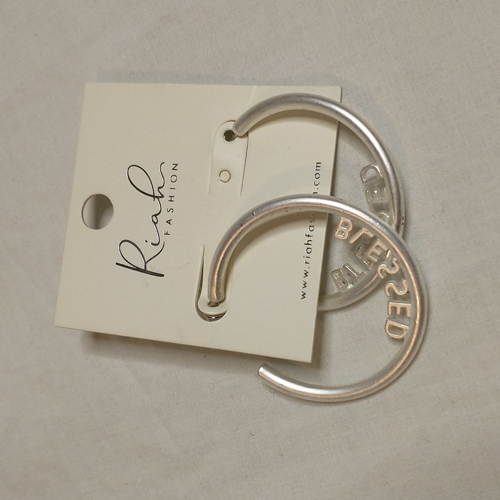 💍 Riah Fashion Blessed Hoop Earrings